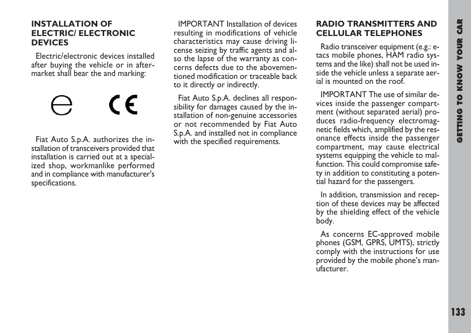 FIAT Ulysse User Manual | Page 134 / 254