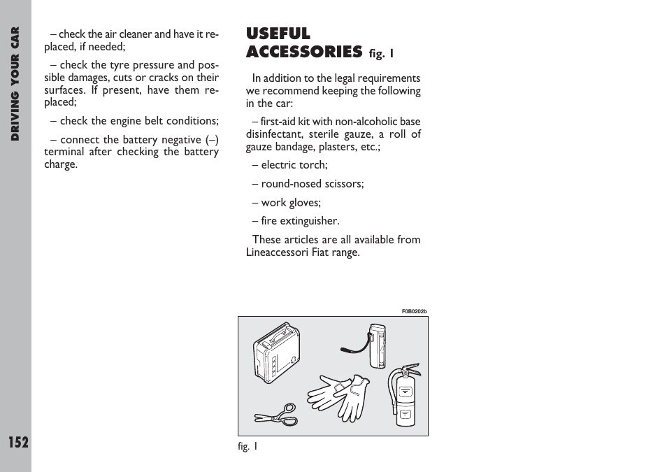 Useful accessories | FIAT Ulysse User Manual | Page 153 / 254