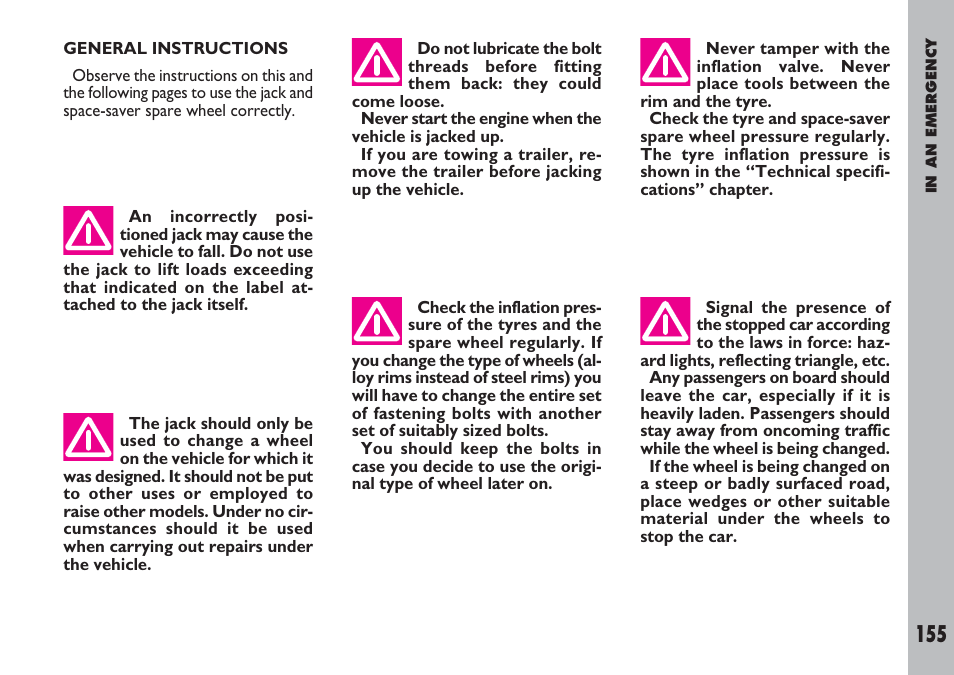 FIAT Ulysse User Manual | Page 156 / 254