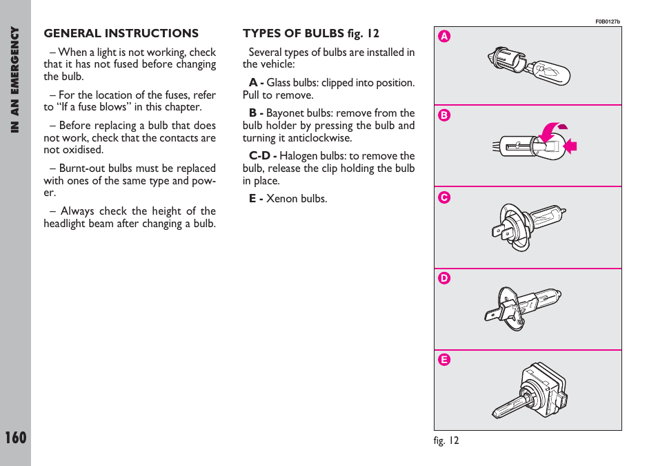 FIAT Ulysse User Manual | Page 161 / 254