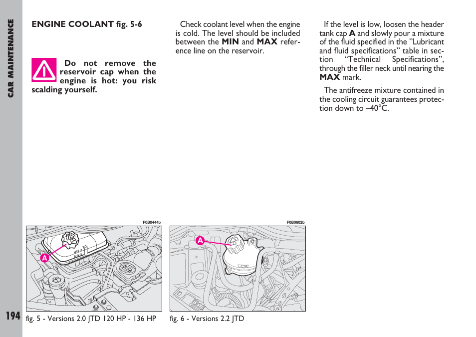 FIAT Ulysse User Manual | Page 195 / 254