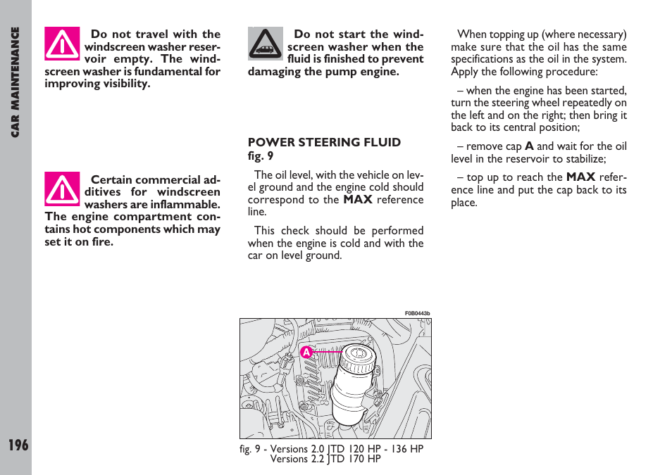 FIAT Ulysse User Manual | Page 197 / 254