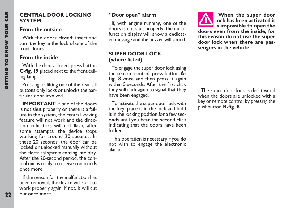 FIAT Ulysse User Manual | Page 23 / 254