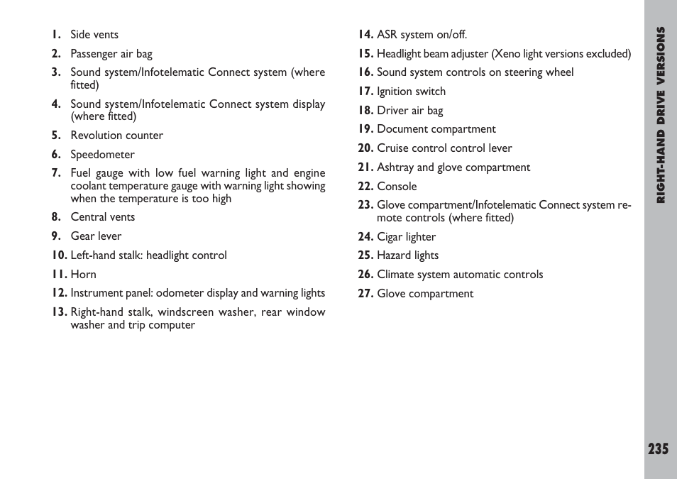 FIAT Ulysse User Manual | Page 236 / 254