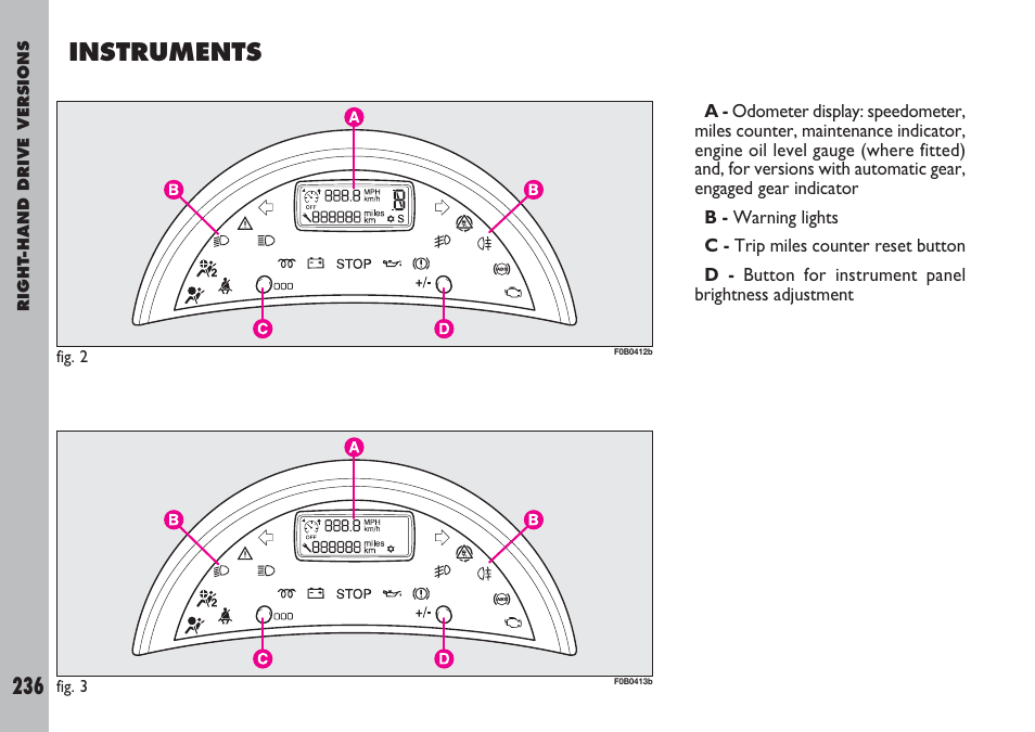 Instruments | FIAT Ulysse User Manual | Page 237 / 254