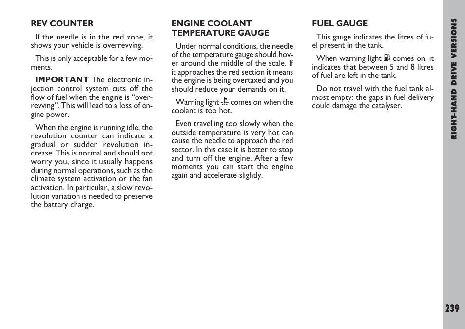 FIAT Ulysse User Manual | Page 240 / 254