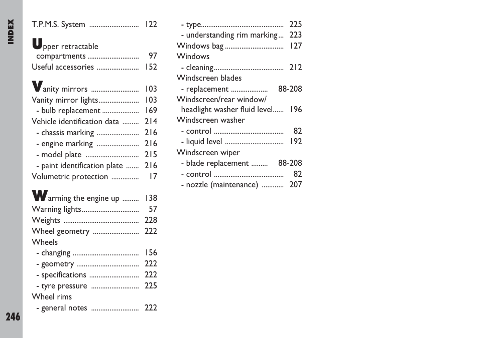 FIAT Ulysse User Manual | Page 247 / 254