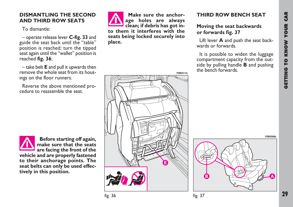 FIAT Ulysse User Manual | Page 30 / 254