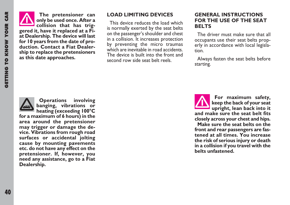 FIAT Ulysse User Manual | Page 41 / 254