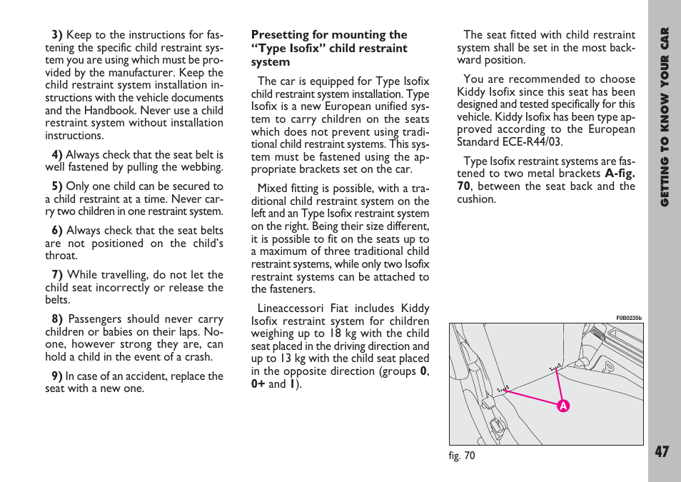 FIAT Ulysse User Manual | Page 48 / 254