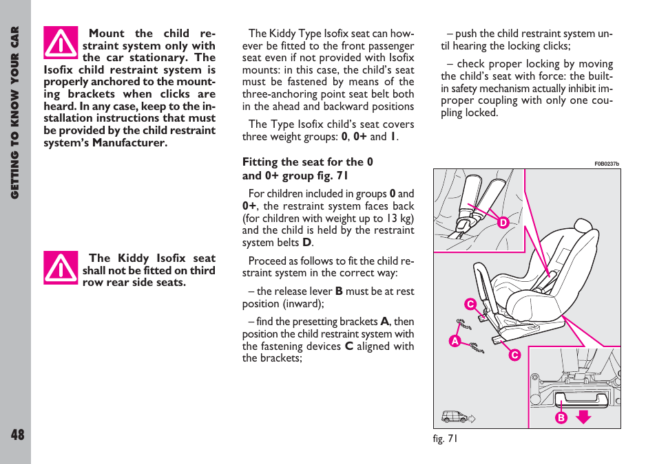 FIAT Ulysse User Manual | Page 49 / 254