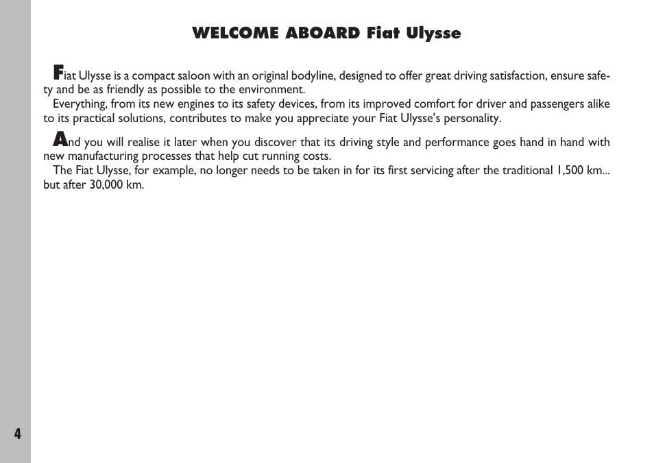 FIAT Ulysse User Manual | Page 5 / 254