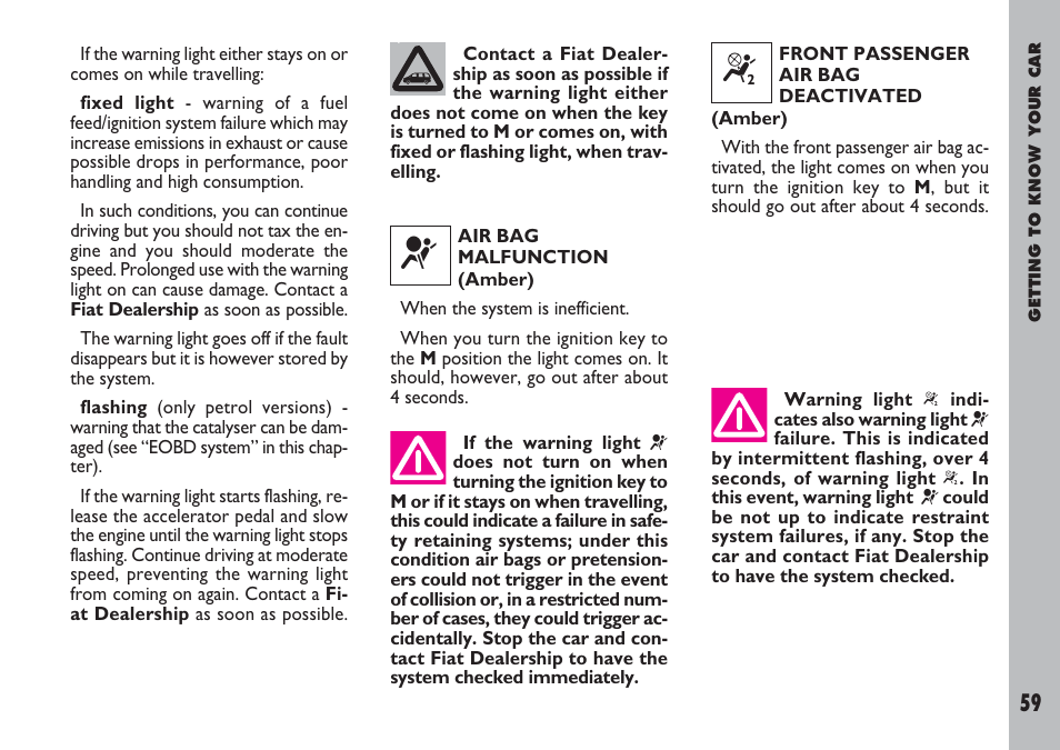 FIAT Ulysse User Manual | Page 60 / 254