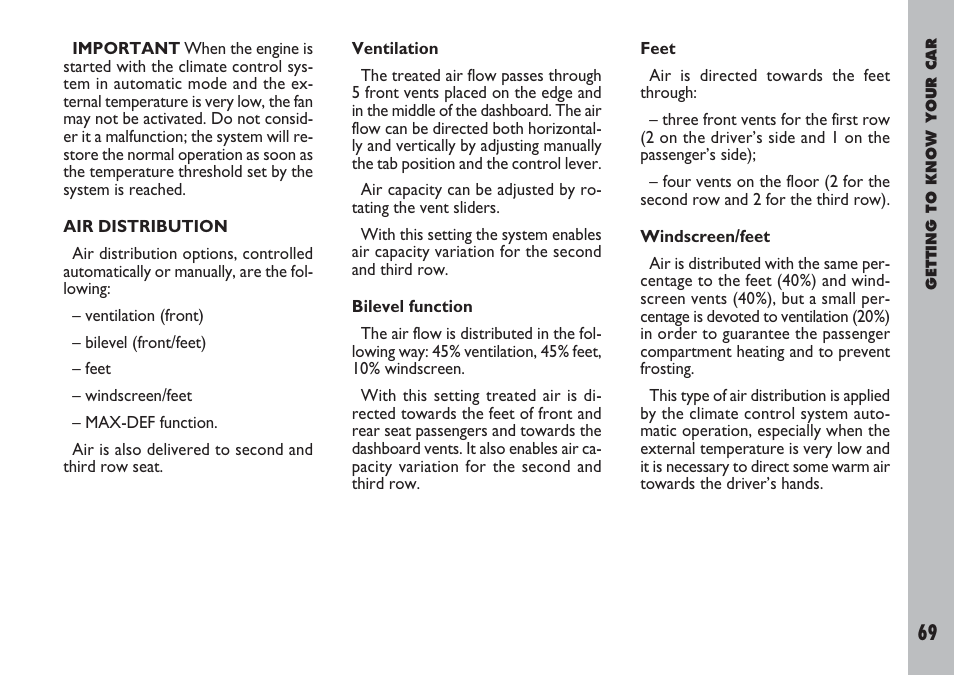 FIAT Ulysse User Manual | Page 70 / 254