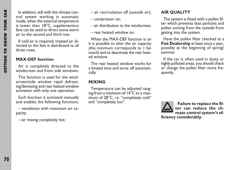 FIAT Ulysse User Manual | Page 71 / 254