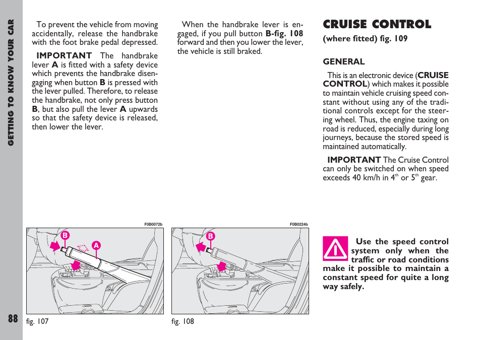 Cruise control | FIAT Ulysse User Manual | Page 89 / 254