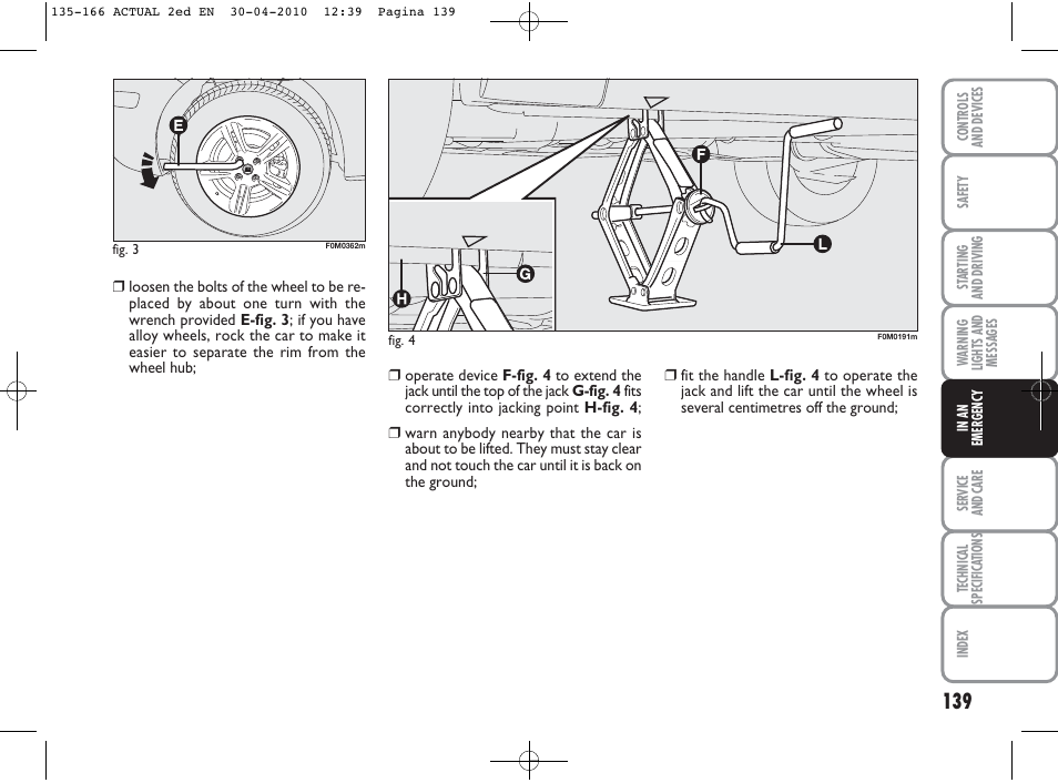 FIAT Grande Punto Actual User Manual | Page 140 / 216