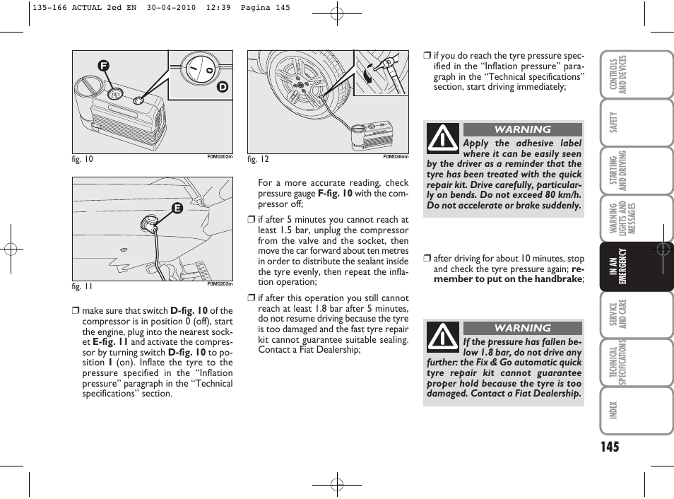 FIAT Grande Punto Actual User Manual | Page 146 / 216