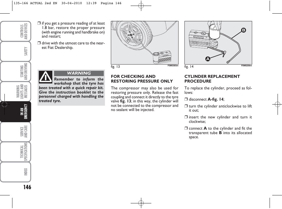 FIAT Grande Punto Actual User Manual | Page 147 / 216