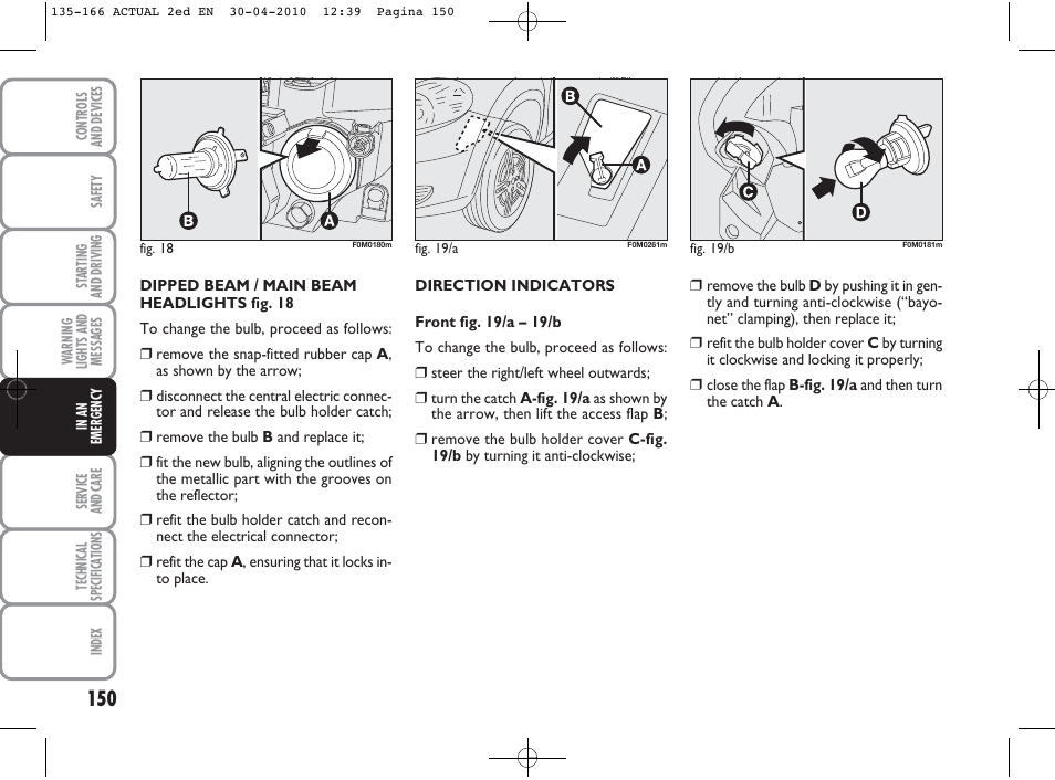 FIAT Grande Punto Actual User Manual | Page 151 / 216