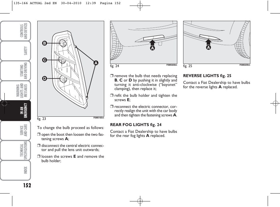 FIAT Grande Punto Actual User Manual | Page 153 / 216