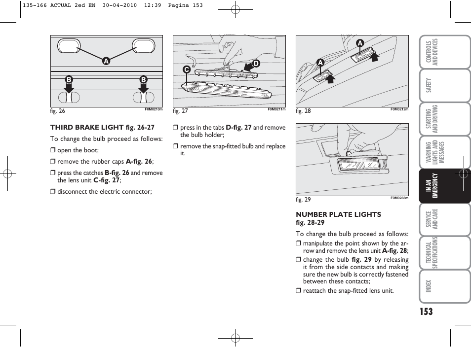 FIAT Grande Punto Actual User Manual | Page 154 / 216