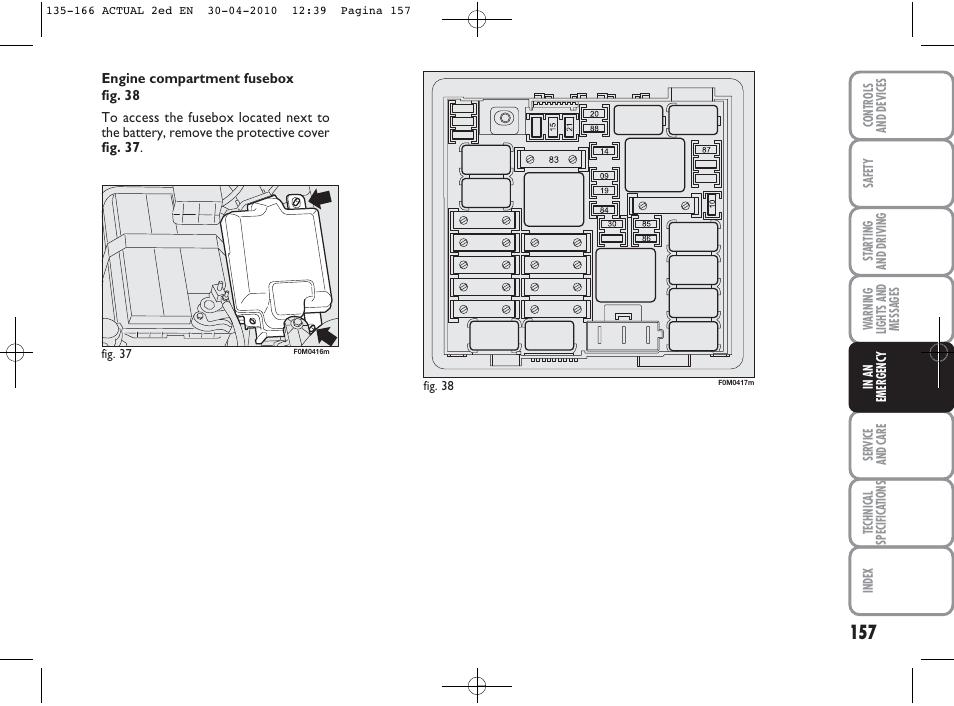 FIAT Grande Punto Actual User Manual | Page 158 / 216