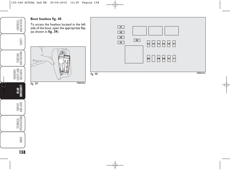 FIAT Grande Punto Actual User Manual | Page 159 / 216