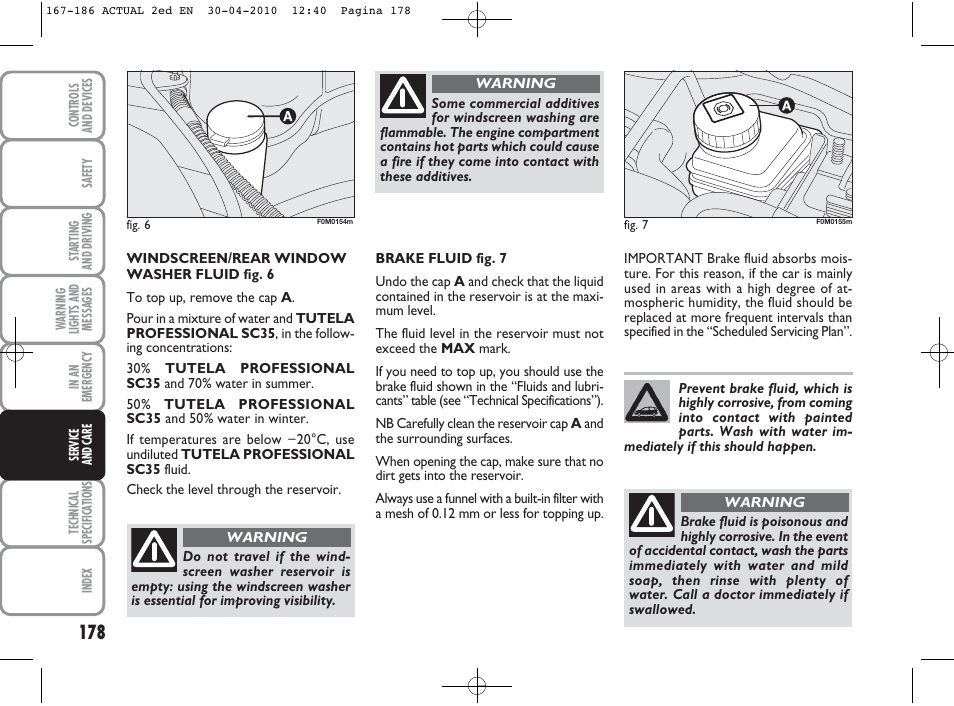 FIAT Grande Punto Actual User Manual | Page 179 / 216