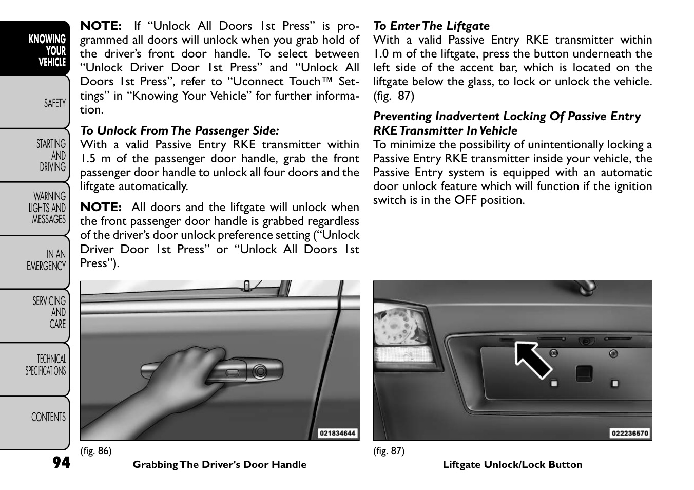 FIAT Freemont User Manual | Page 100 / 266