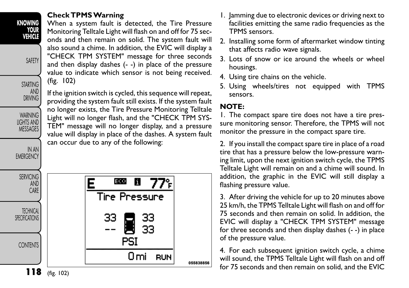 FIAT Freemont User Manual | Page 124 / 266