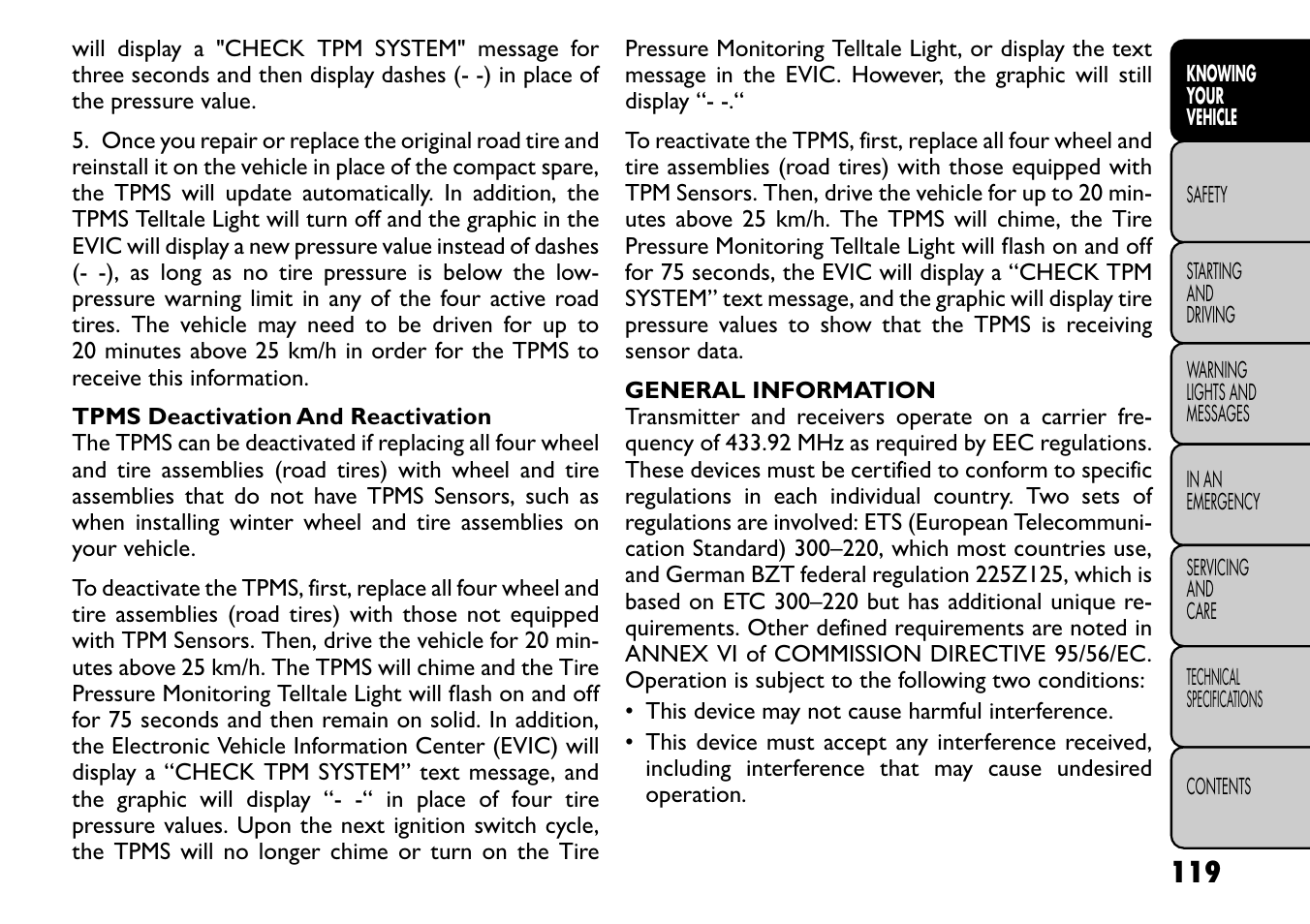 FIAT Freemont User Manual | Page 125 / 266