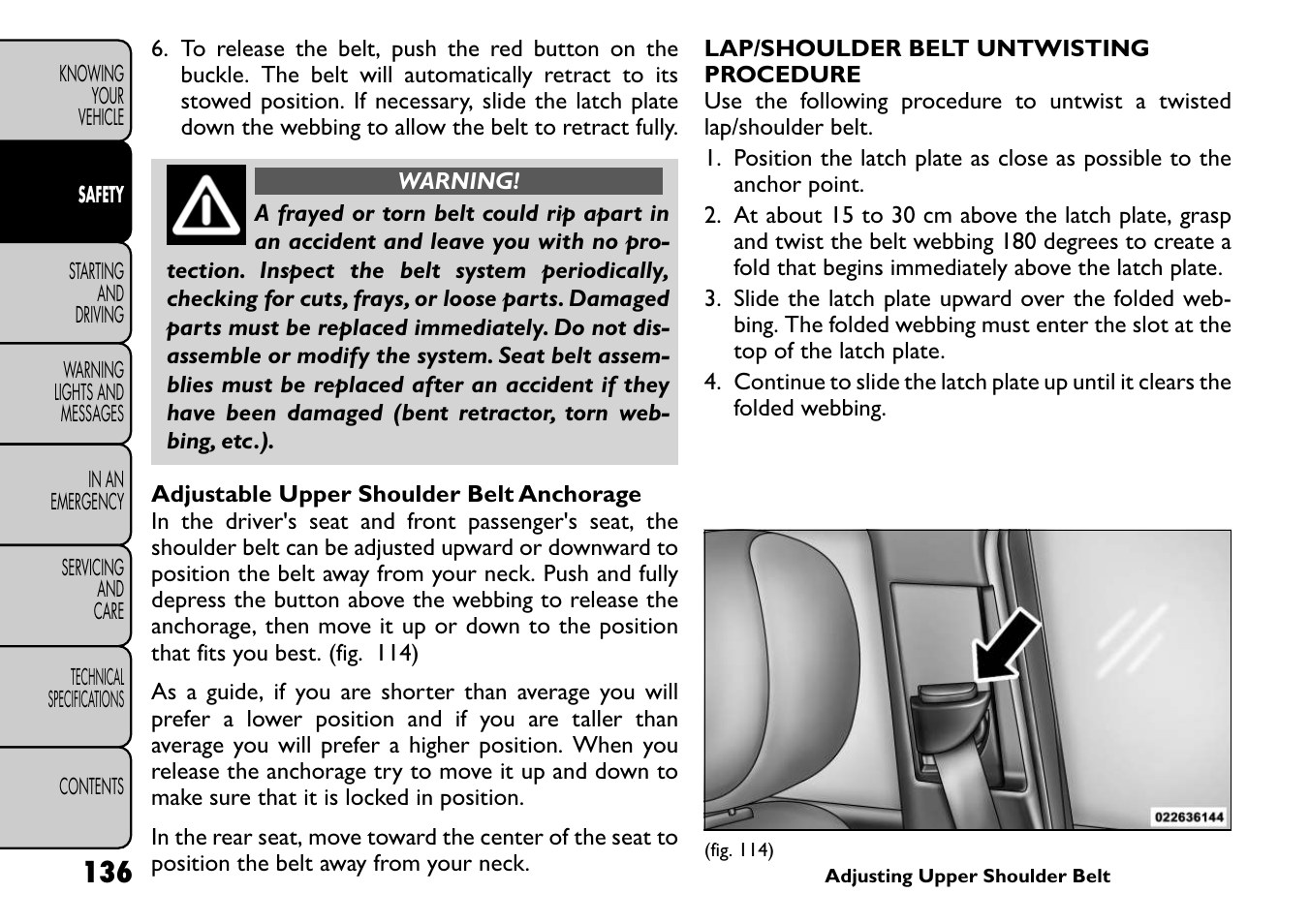 FIAT Freemont User Manual | Page 142 / 266