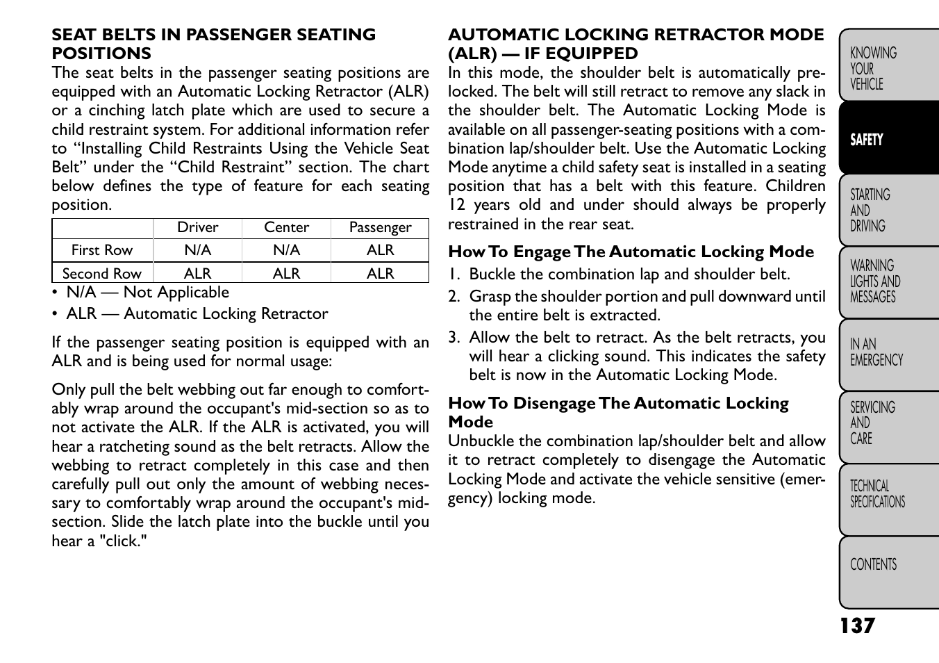 FIAT Freemont User Manual | Page 143 / 266