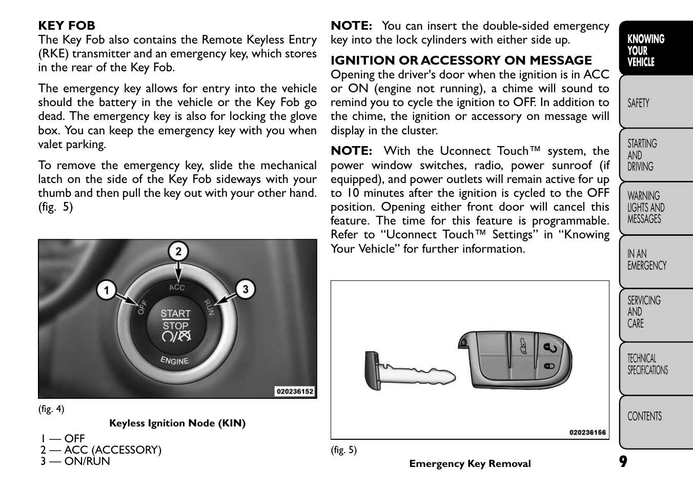 FIAT Freemont User Manual | Page 15 / 266