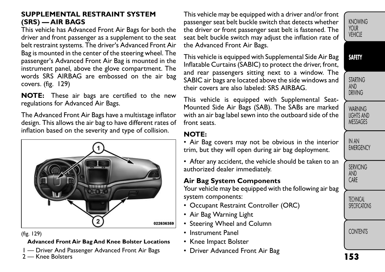 FIAT Freemont User Manual | Page 159 / 266