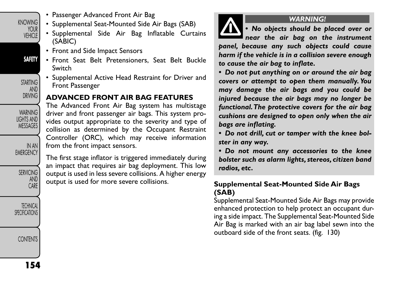 FIAT Freemont User Manual | Page 160 / 266