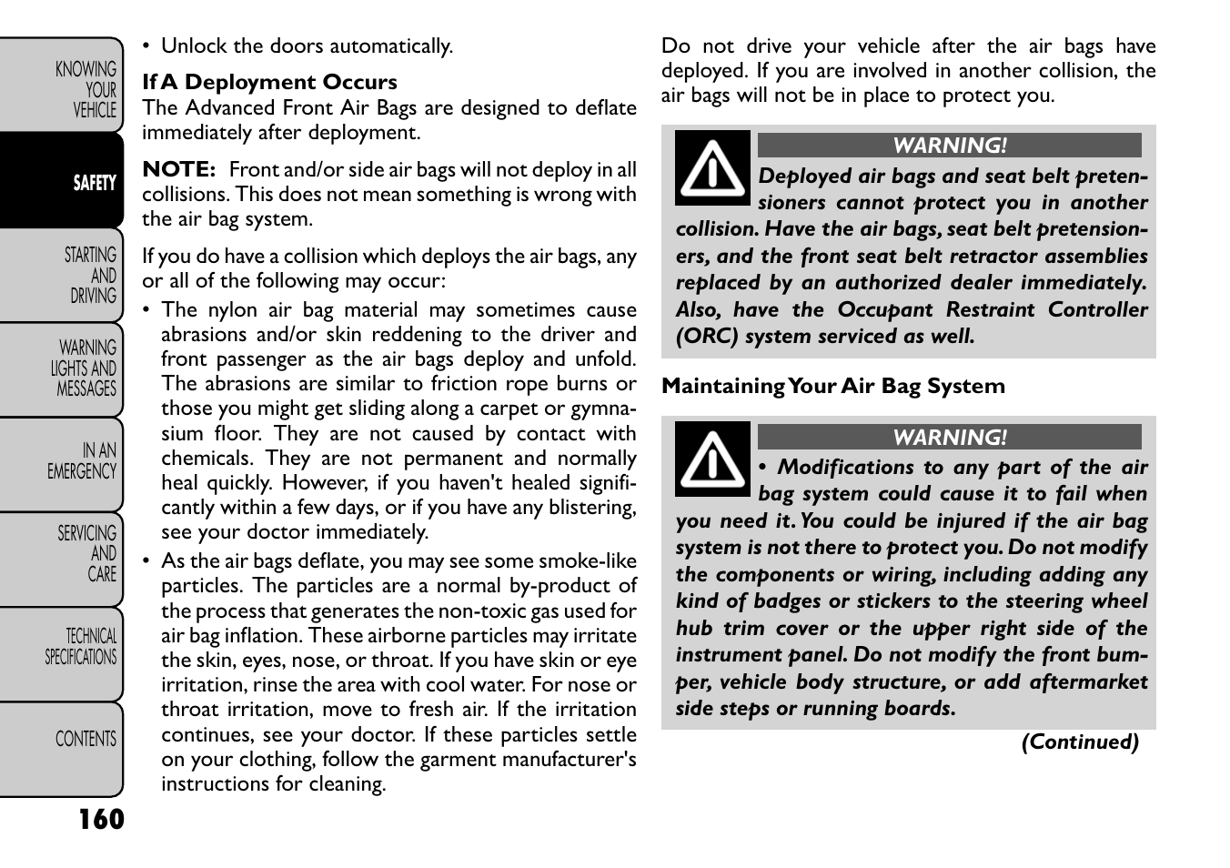 FIAT Freemont User Manual | Page 166 / 266