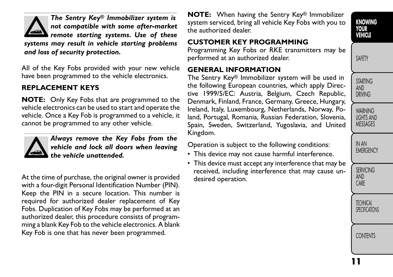 FIAT Freemont User Manual | Page 17 / 266