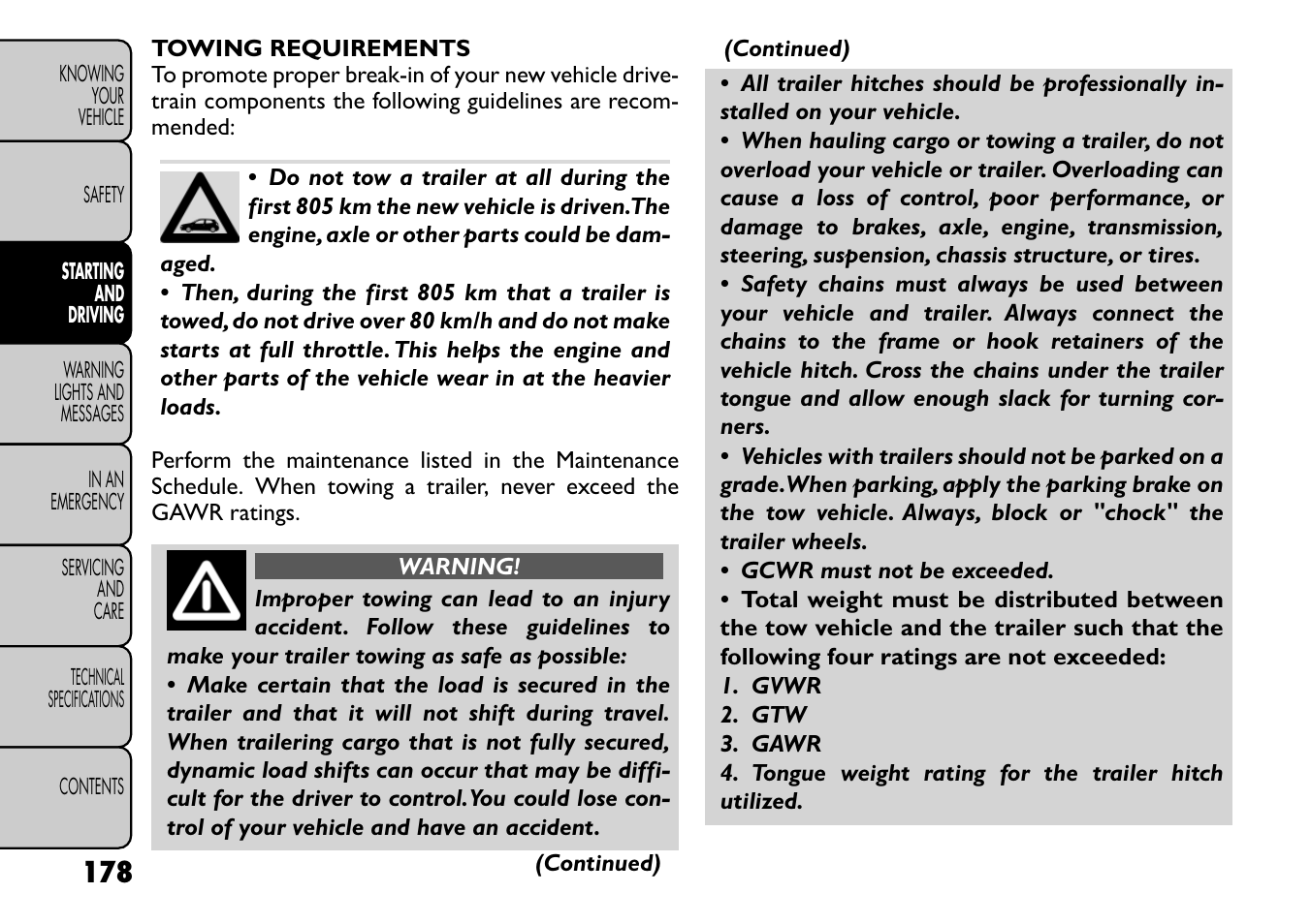 FIAT Freemont User Manual | Page 184 / 266