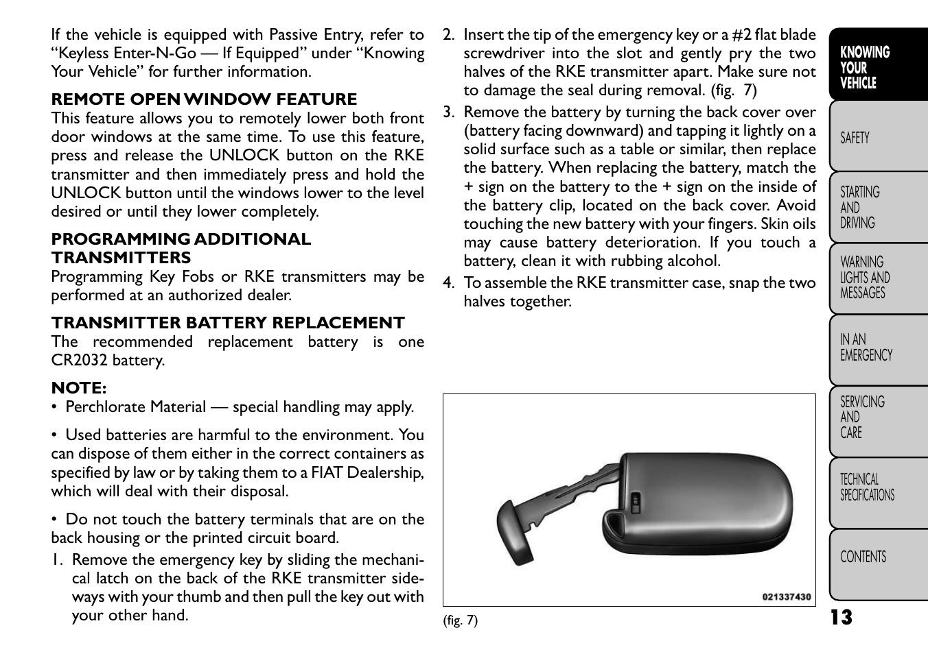 FIAT Freemont User Manual | Page 19 / 266