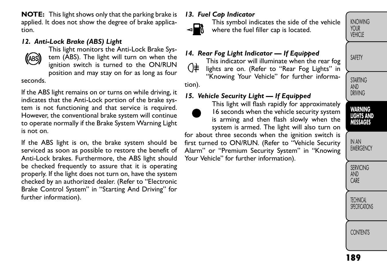 FIAT Freemont User Manual | Page 195 / 266