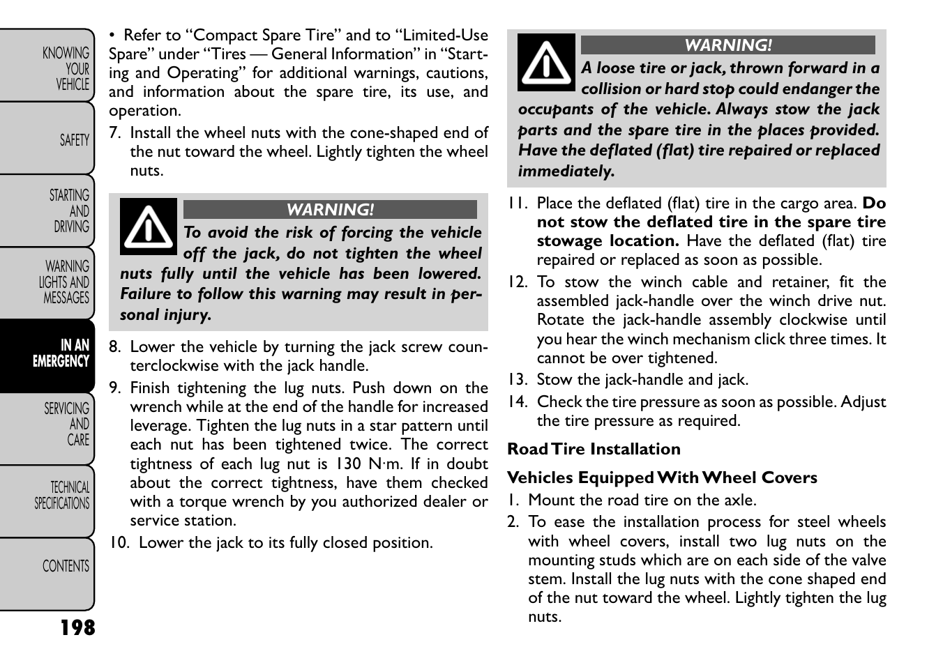 FIAT Freemont User Manual | Page 204 / 266