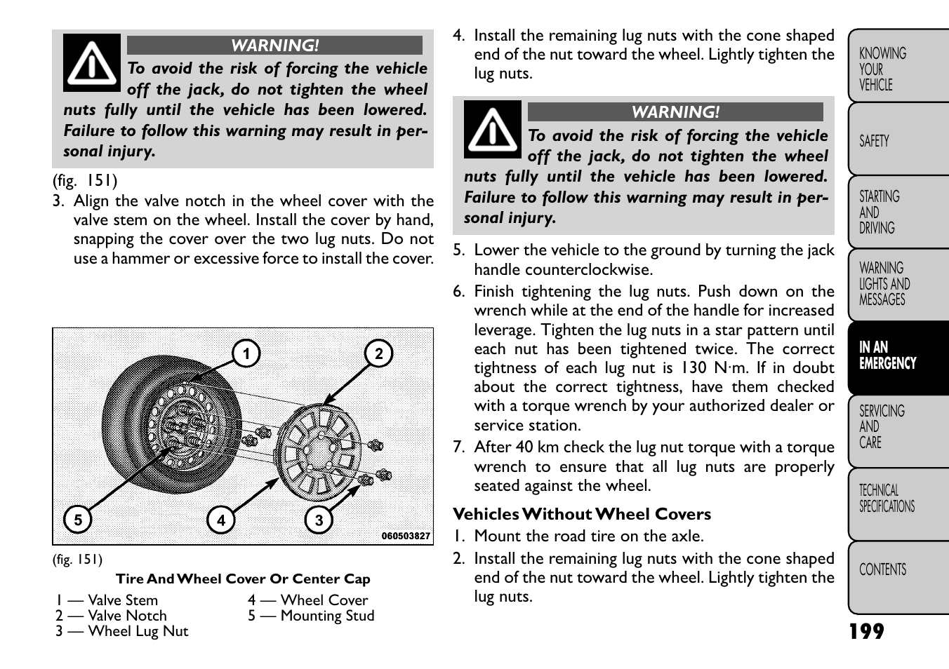 FIAT Freemont User Manual | Page 205 / 266