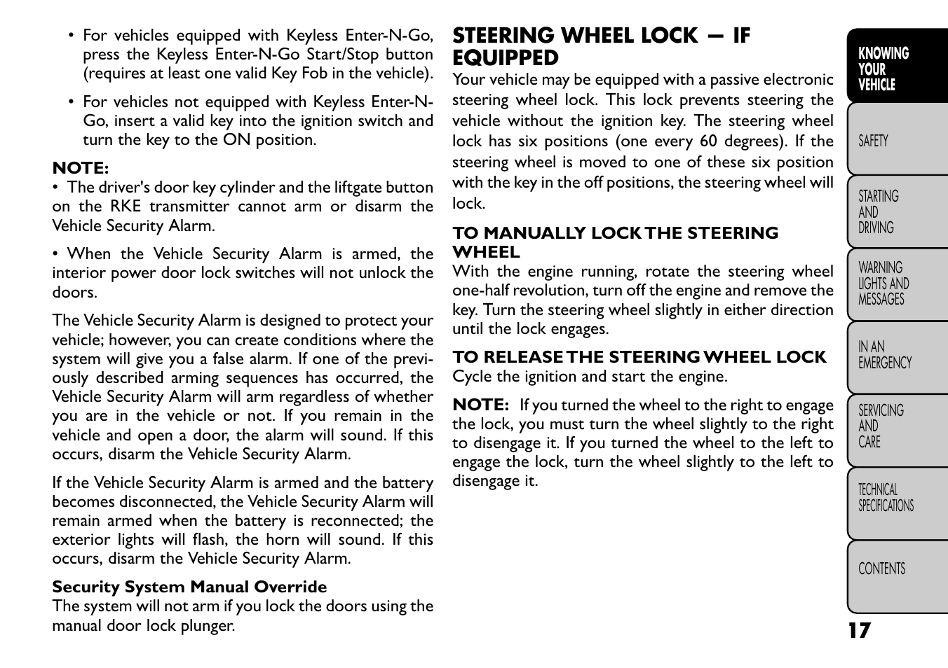 FIAT Freemont User Manual | Page 23 / 266