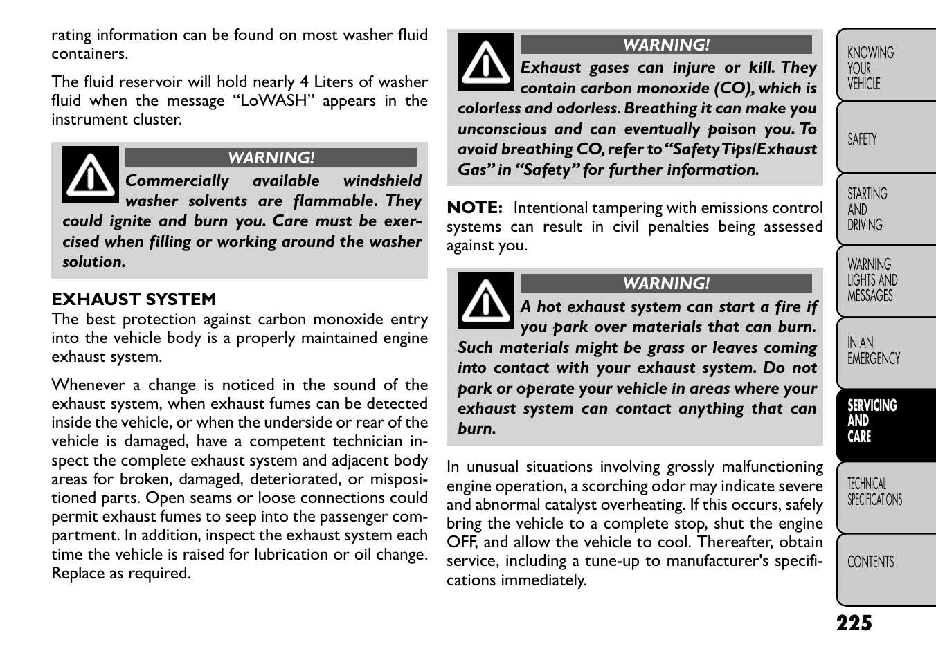 FIAT Freemont User Manual | Page 231 / 266