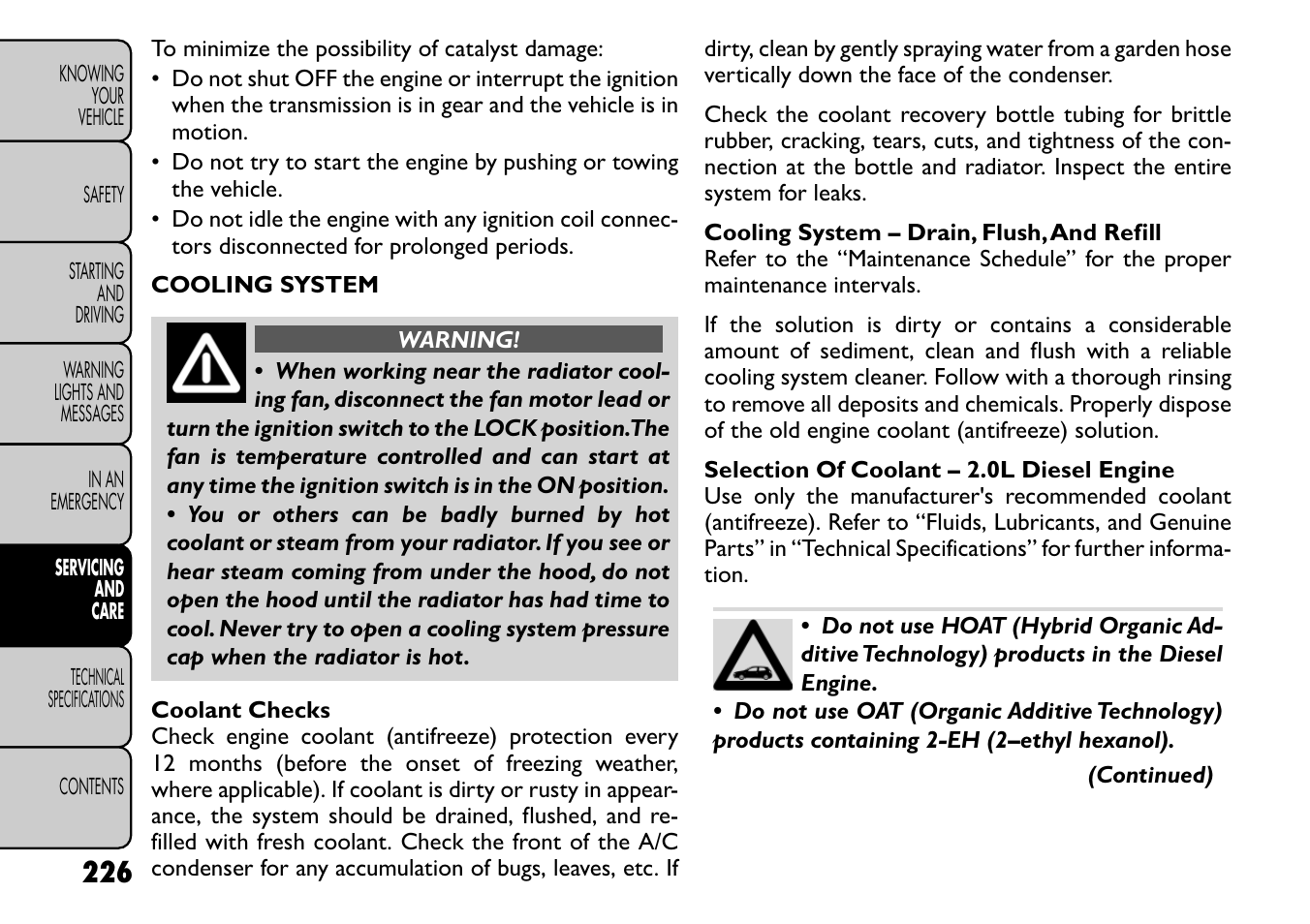 FIAT Freemont User Manual | Page 232 / 266