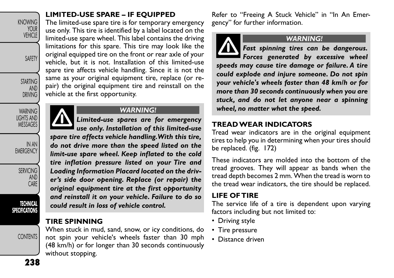 FIAT Freemont User Manual | Page 244 / 266