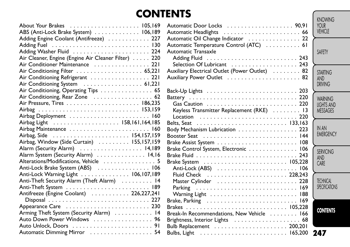 FIAT Freemont User Manual | Page 253 / 266