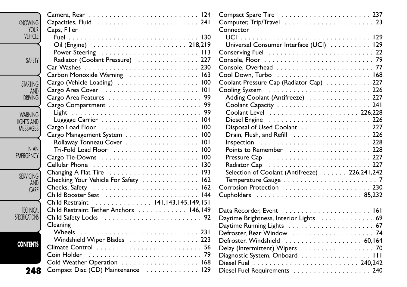 FIAT Freemont User Manual | Page 254 / 266